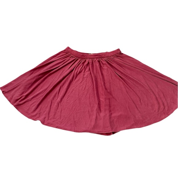 Maroon High Waisted Circle Skater Skirt in size Medium - Picture 4 of 6